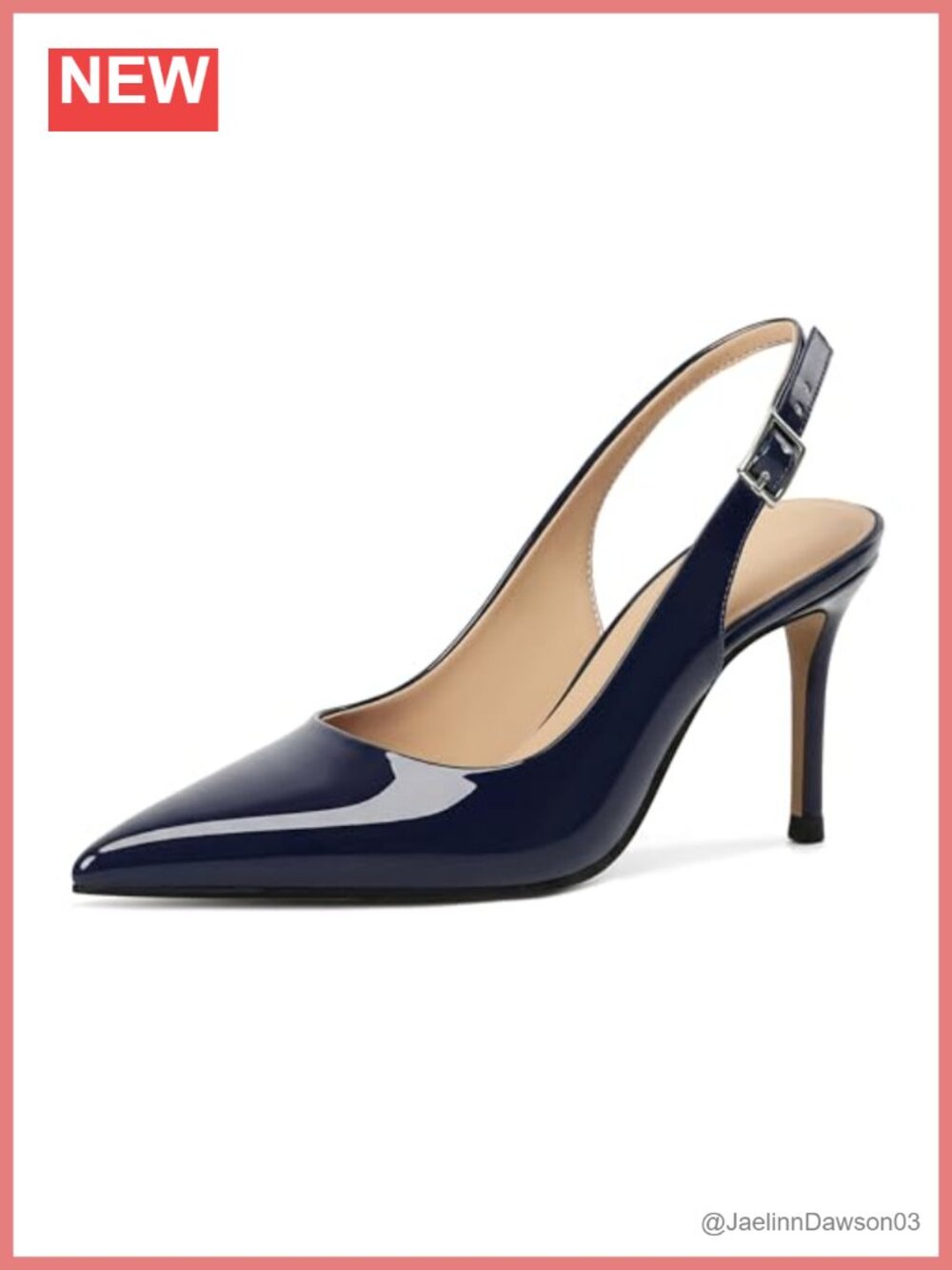 Women's Pointed Toe Slingback Pumps Stiletto High Heels Party Prom Dress Shoes